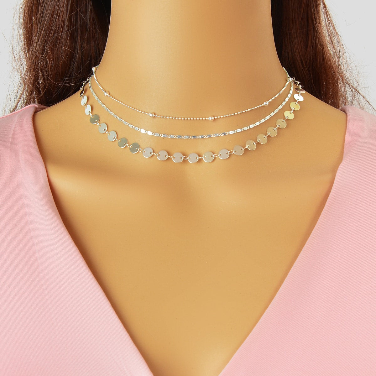 Multi layered Necklace Holiday Jewelry Women Chains Clavicle Collar Gift Choker