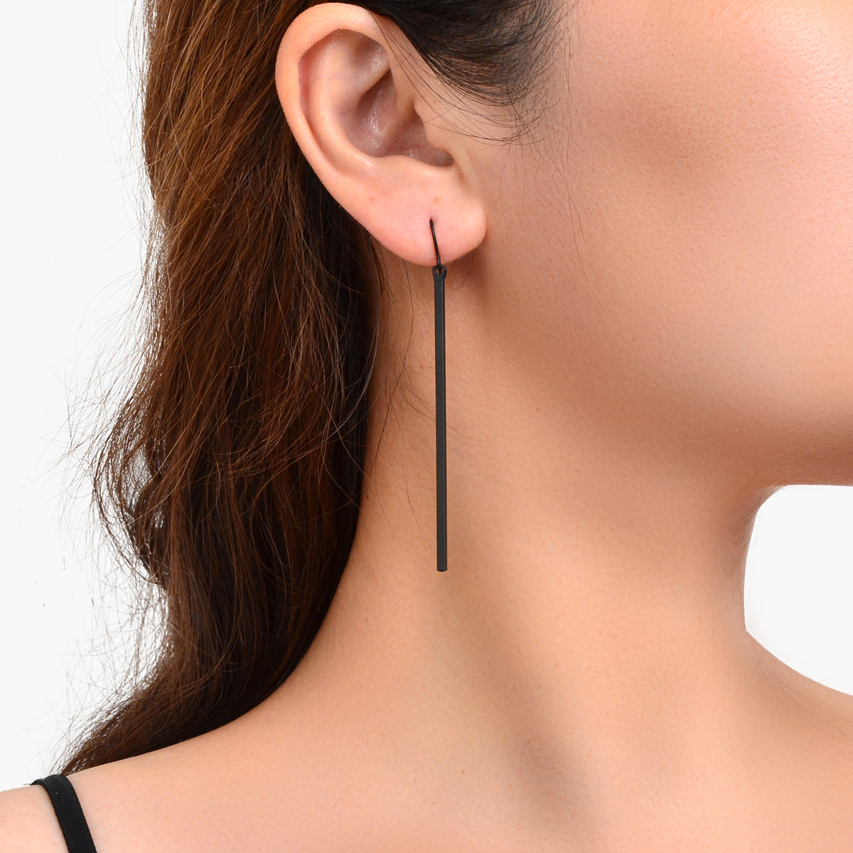 Minimalist Chic Stick Pendant Earrings Handcrafted Jewelry