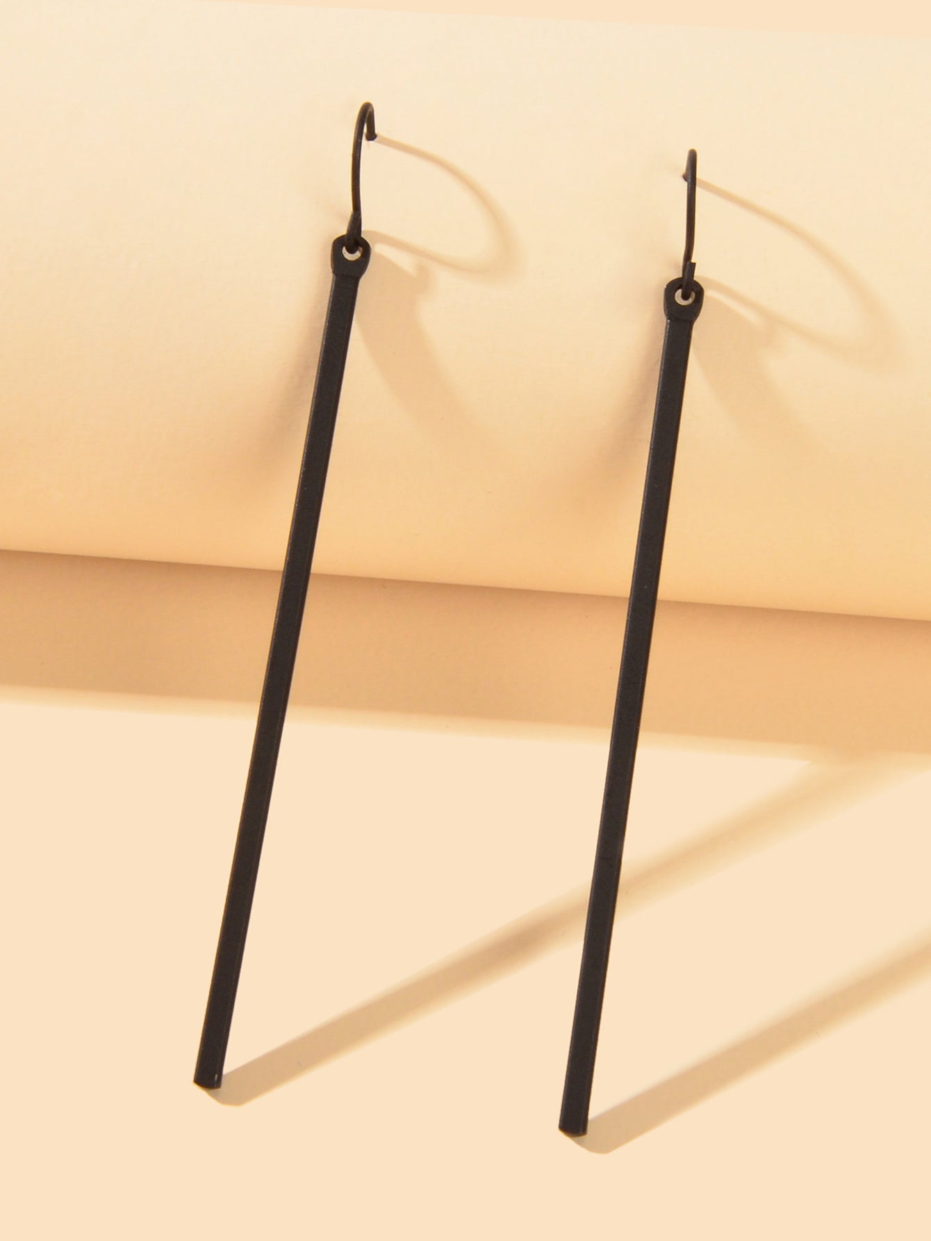 Minimalist Chic Stick Pendant Earrings Handcrafted Jewelry