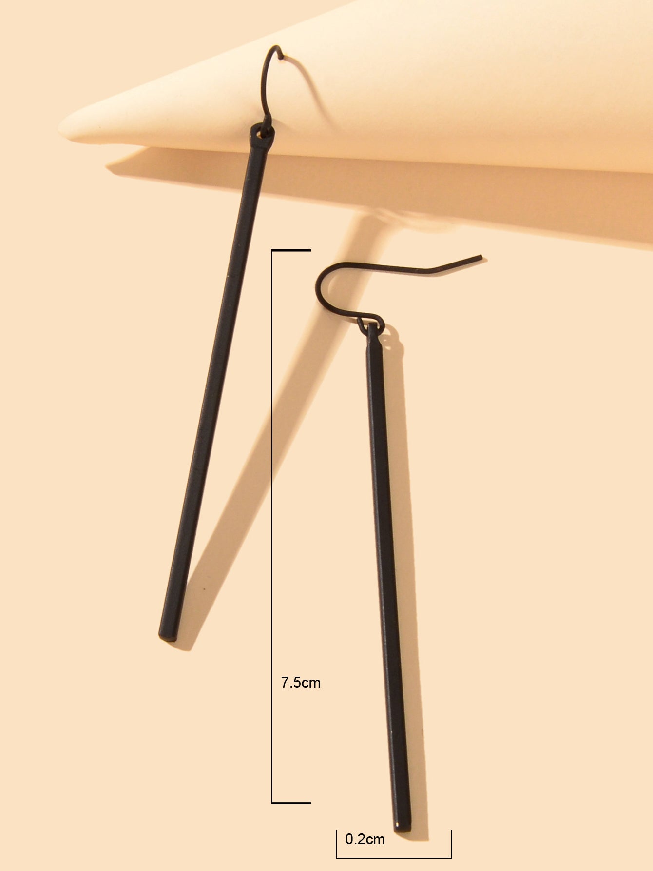 Minimalist Chic Stick Pendant Earrings Handcrafted Jewelry