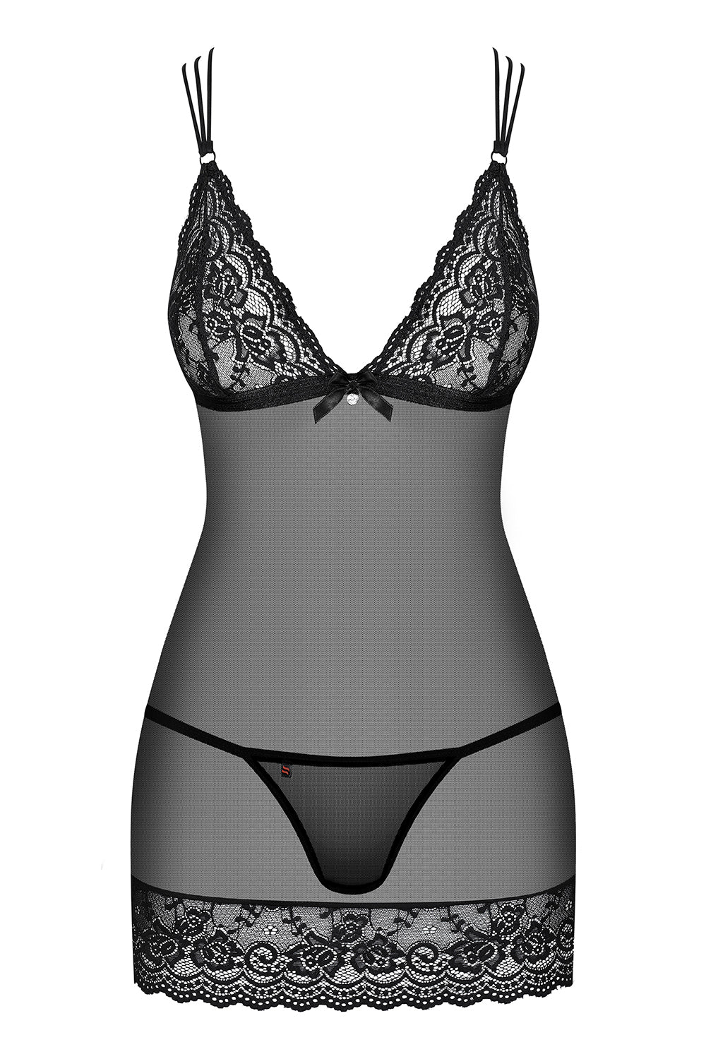 854-CHE-1 Chemise schwarz - L/XL